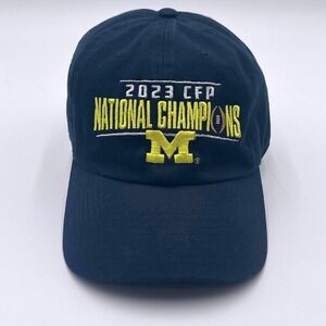 Michigan Wolverines 2023 CFP National Champions Hat Navy Blue Fan Favorite OSFM